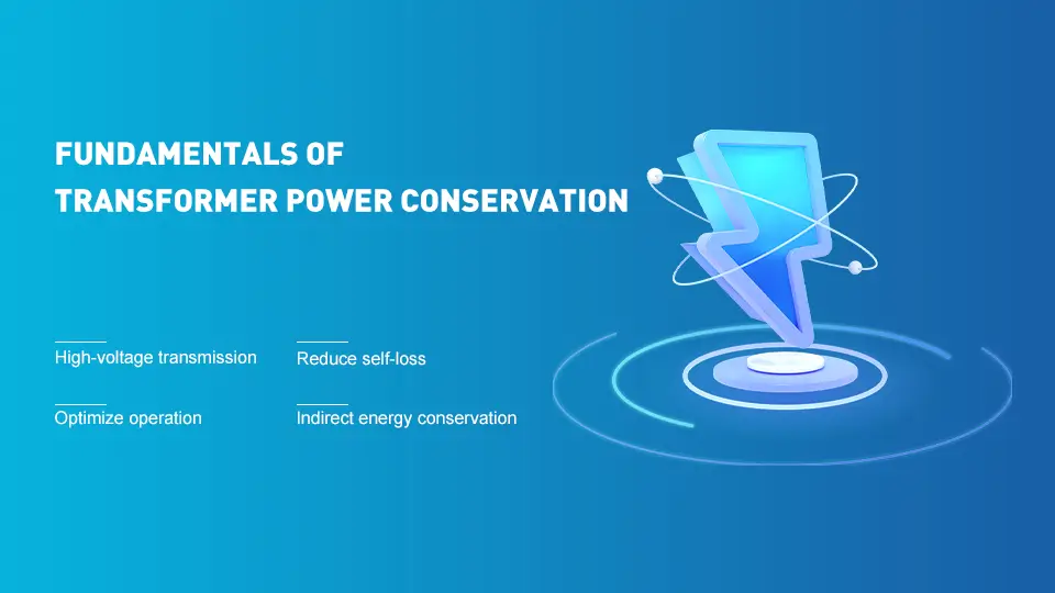 An illustration depicting transformers and power conservation principles.